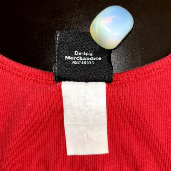 2008 Harley Davidson I Heart My Harley Tank Top Red Rhinestones Trashy Y2k Biker - Picture 8 of 8